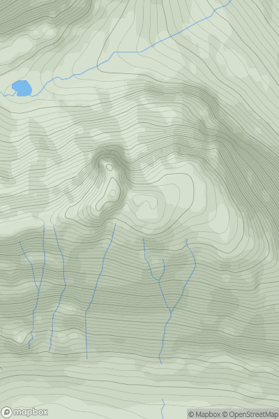 Thumbnail image for Sgurr a' Chaorachain [Applecross to Achnasheen] showing contour plot for surrounding peak